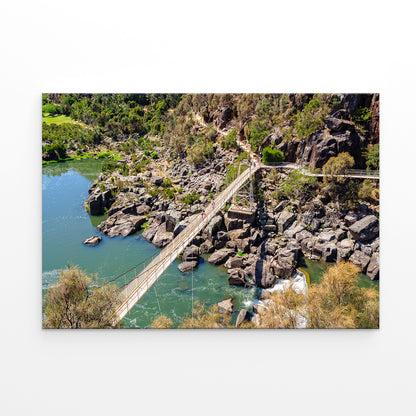 Alexandra Suspension Bridge Spanning Cataract Gorge, Launceston, Australia Wall Art Decor 100% Australian Made