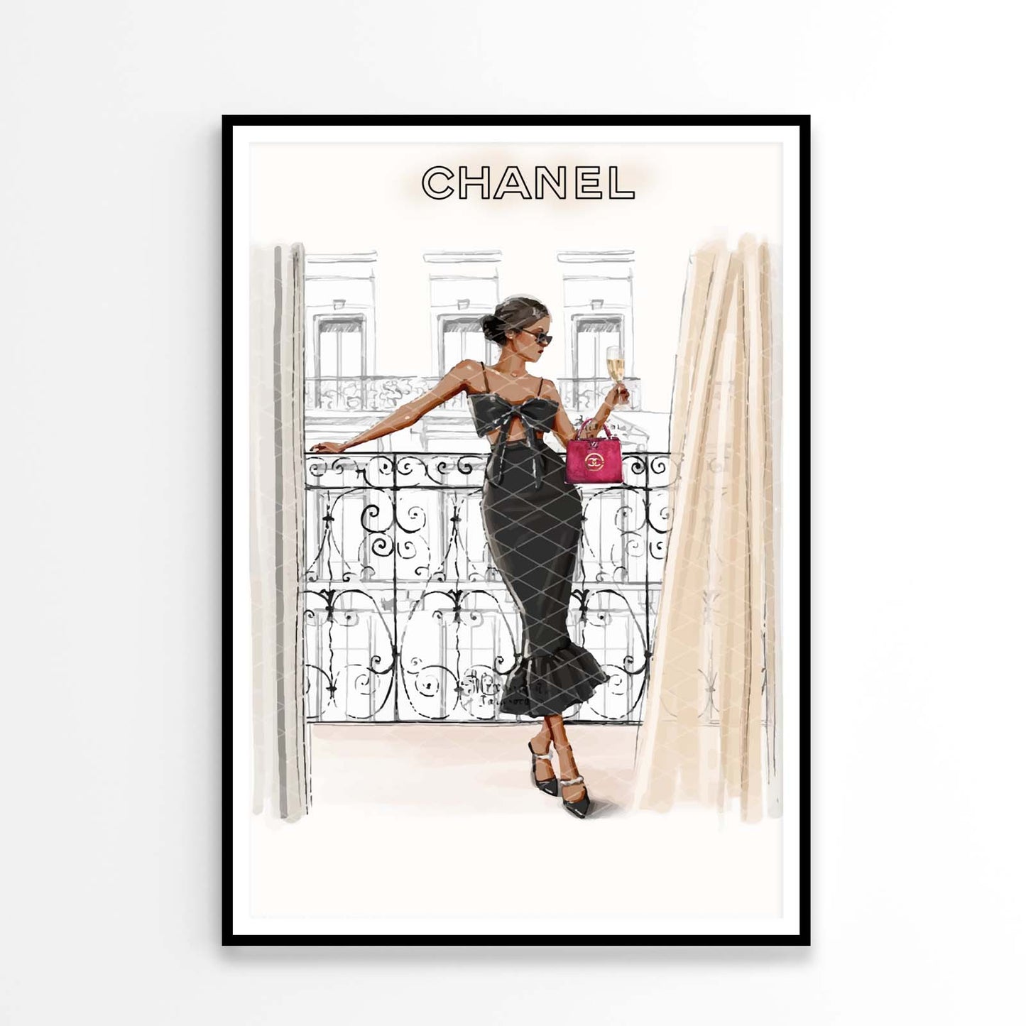 Luxury Fashion Store with Black Lady Design Home Decor Premium Quality Poster Print Choose Your Sizes