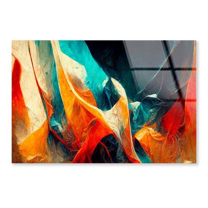 Colorful Abstract Design  Acrylic Glass Print Tempered Glass Wall Art 100% Made in Australia Ready to Hang - Bella Home Decor