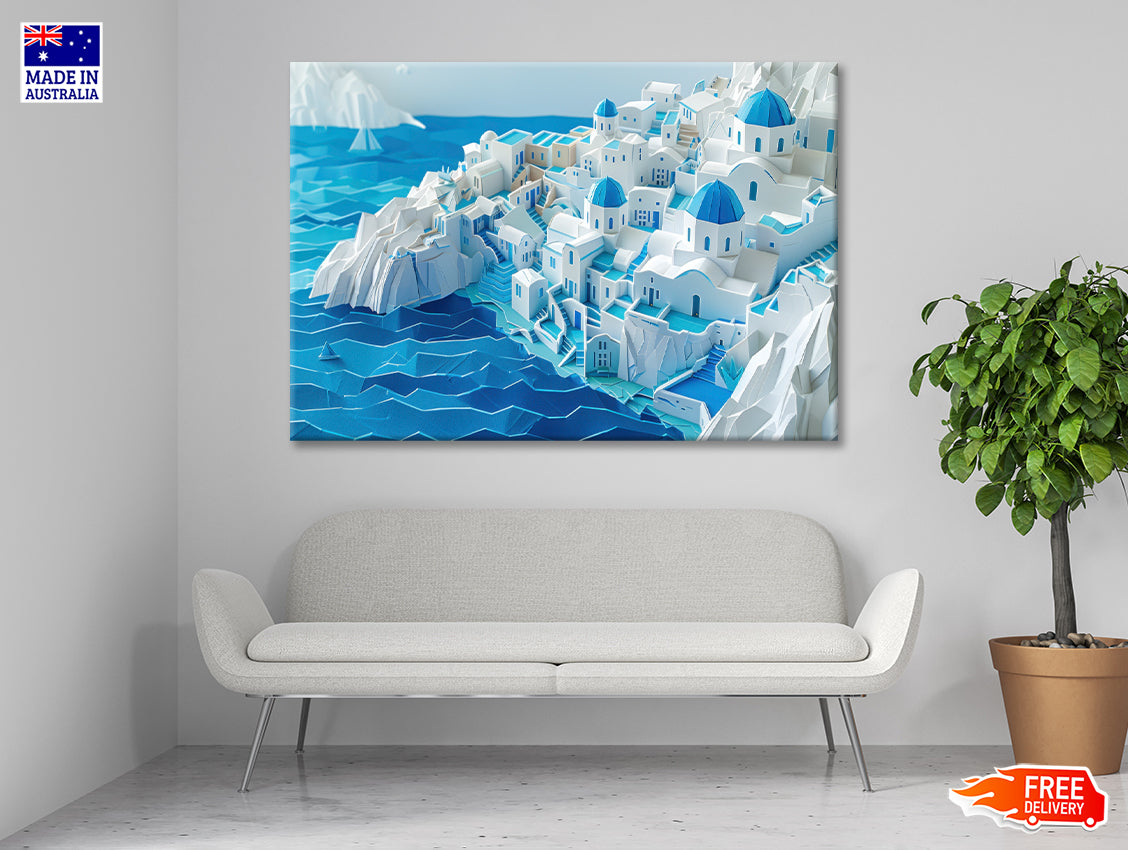 Water, Ice and Snow Origami Paper Print 100% Australian Made - Bella Home Decor