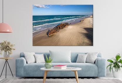 Fraser Island K’gari Queensland Shipwreck Wall Art Decor 100% Australian Made
