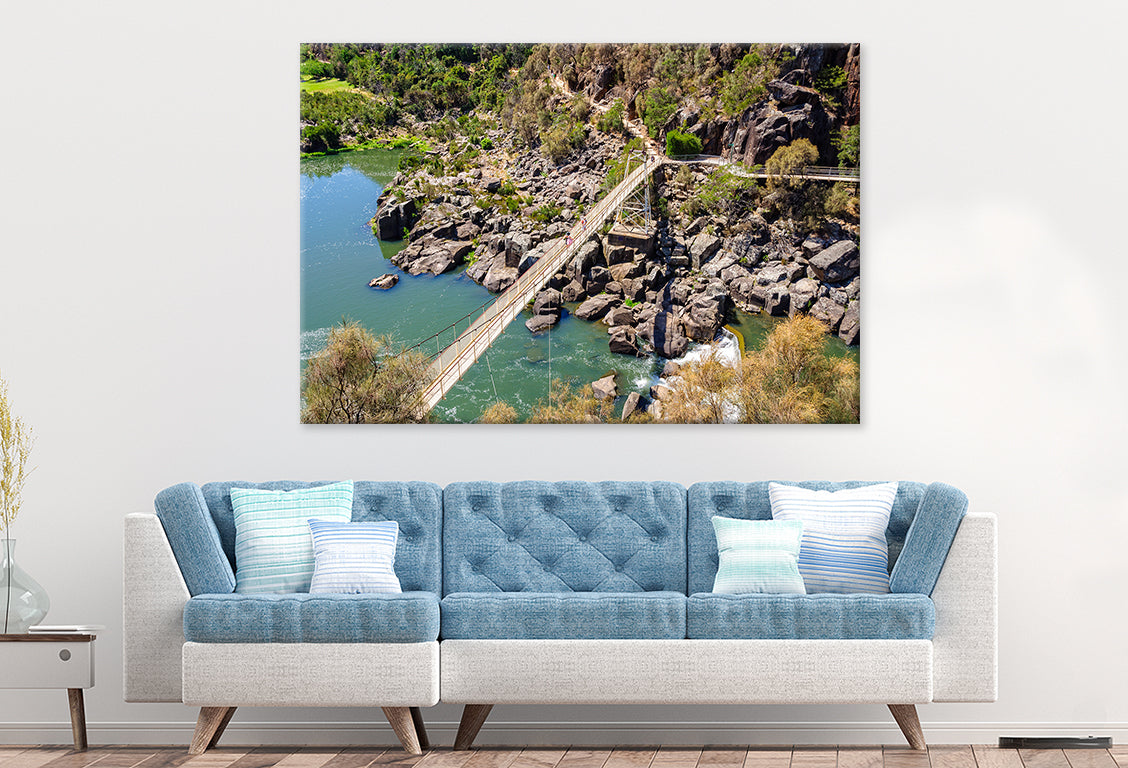 Alexandra Suspension Bridge Spanning Cataract Gorge, Launceston, Australia Wall Art Decor 100% Australian Made