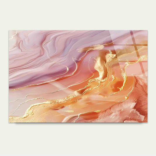Chic Abstract Geode Art Tempered Glass Printing Wall Art Australian Made Quality