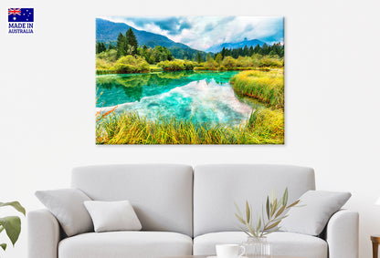 Summer Zelenci Lake Reflections in Water Slovenia Wall Art Decor 100% Australian Made