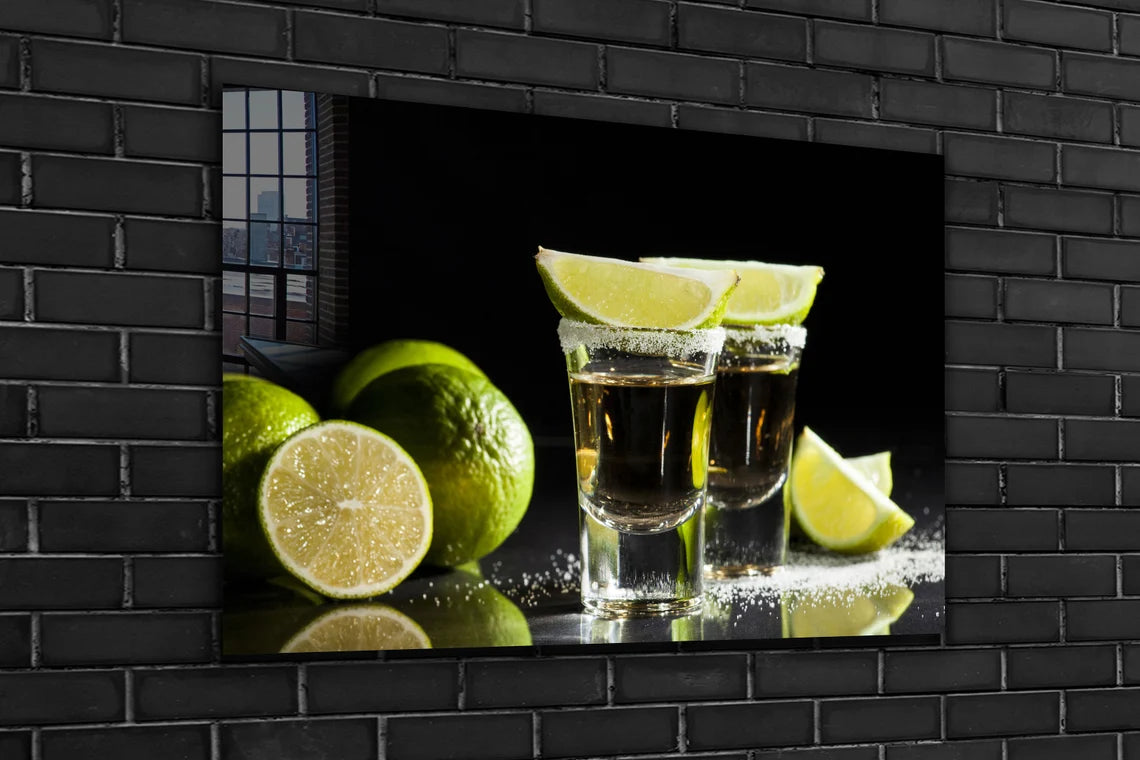 Tequila Shots & Lemons UV Direct Aluminum Print Australian Made Quality