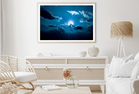 Image Of a Full Moon Night Home Decor Premium Quality Poster Print Choose Your Sizes