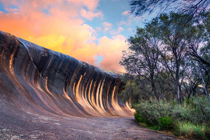 Wave Rock Western Australia Sunset Wall Art Decor 100% Australian Made