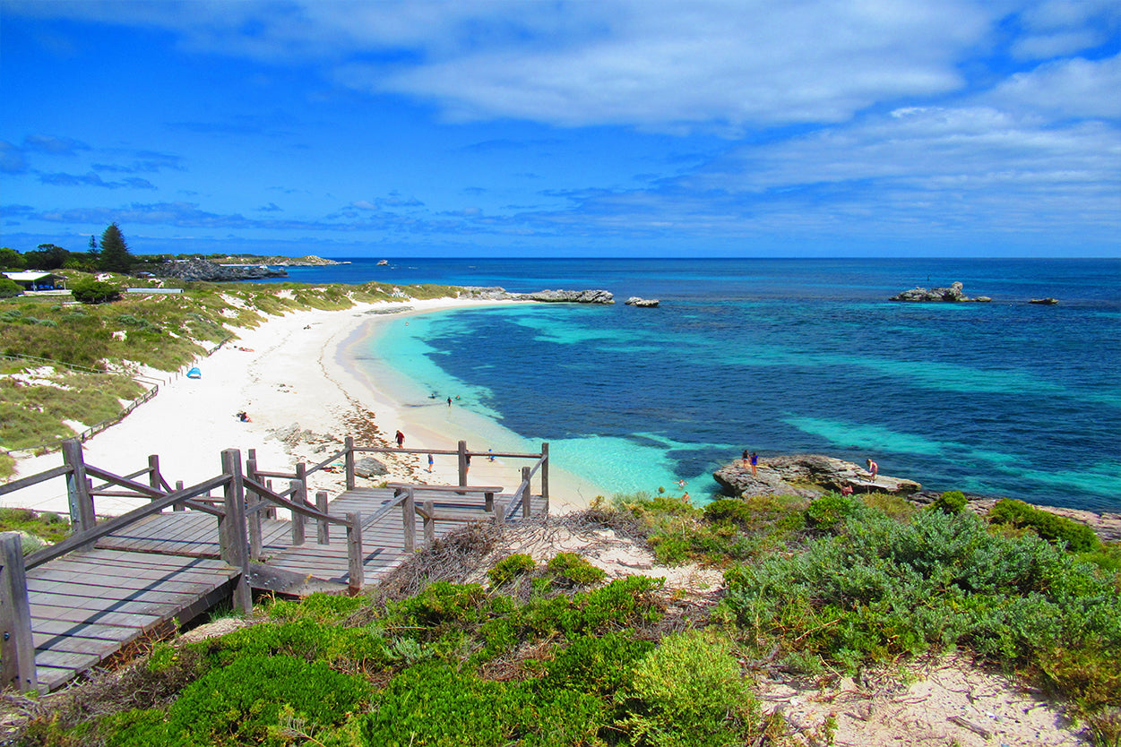 Turquoise Waters Framing Beautiful Pinky Beach, Perth, Australia Wall Art Decor 100% Australian Made