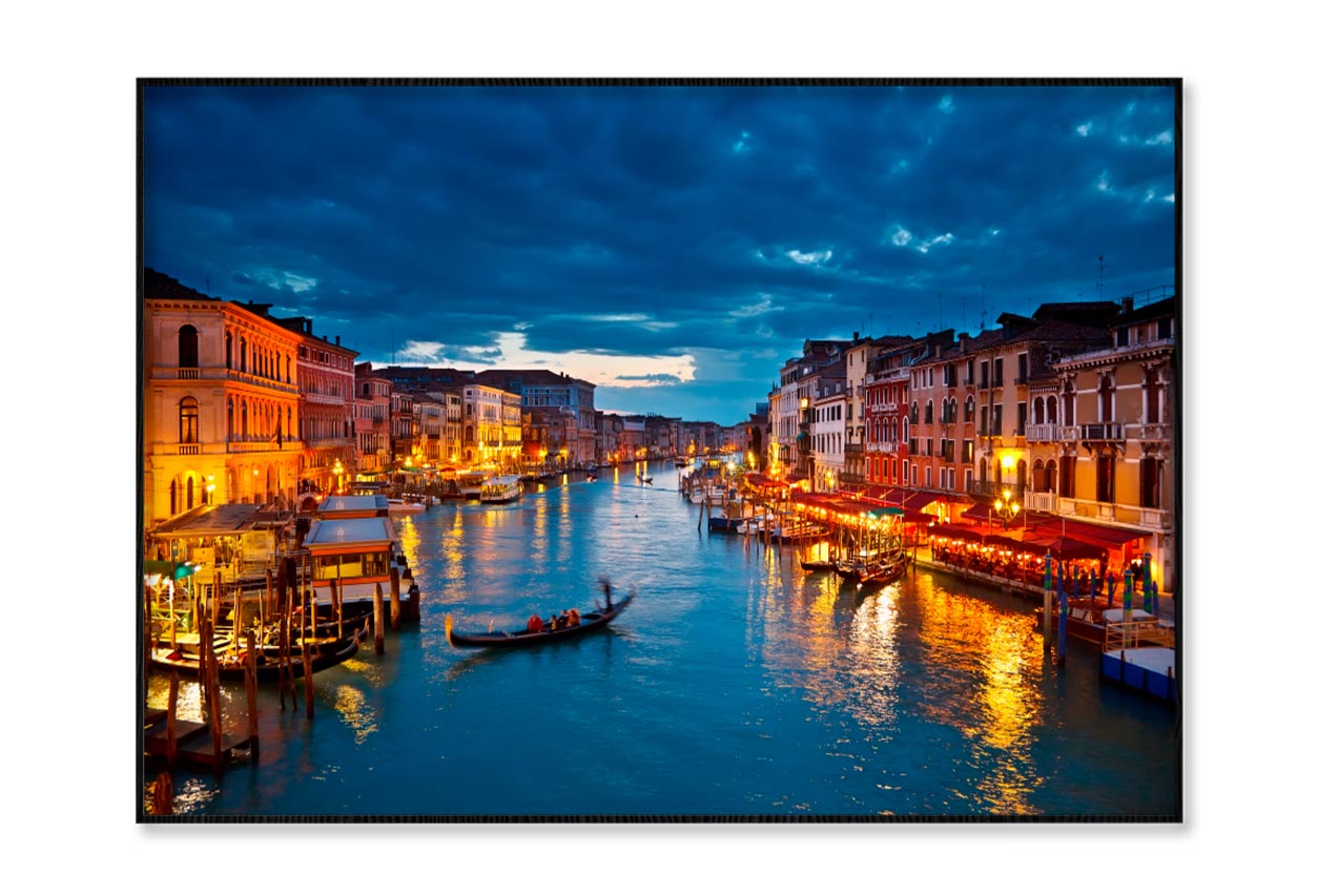 Grand Canal at Night, Venice Home Decor Premium Quality Poster Print Choose Your Sizes - Bella Home Decor