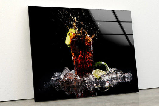 Drink with Lemon & Ice UV Direct Aluminum Print Australian Made Quality