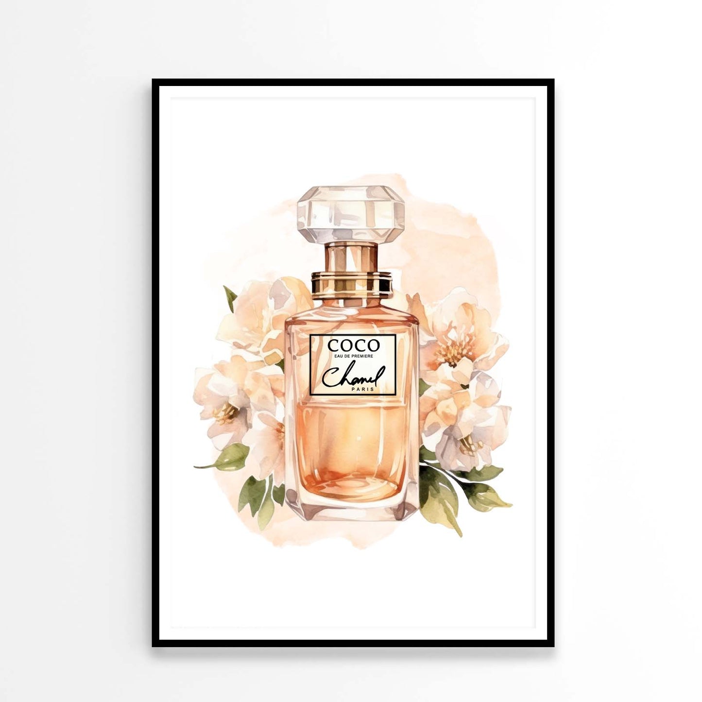 Elegant Gold colored Fashion Perfume Design Home Decor Premium Quality Poster Print Choose Your Sizes