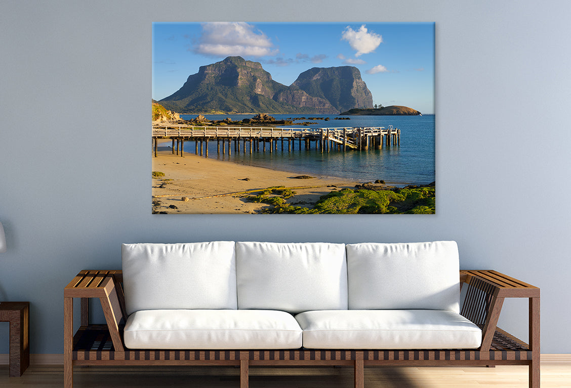 Lord Howe Island NSW Lagoon and Jetty Wall Art Decor 100% Australian Made