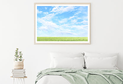Beautiful Scenic View of Grassy Field and Blue Sky Home Decor Premium Quality Poster Print Choose Your Sizes - Bella Home Decor