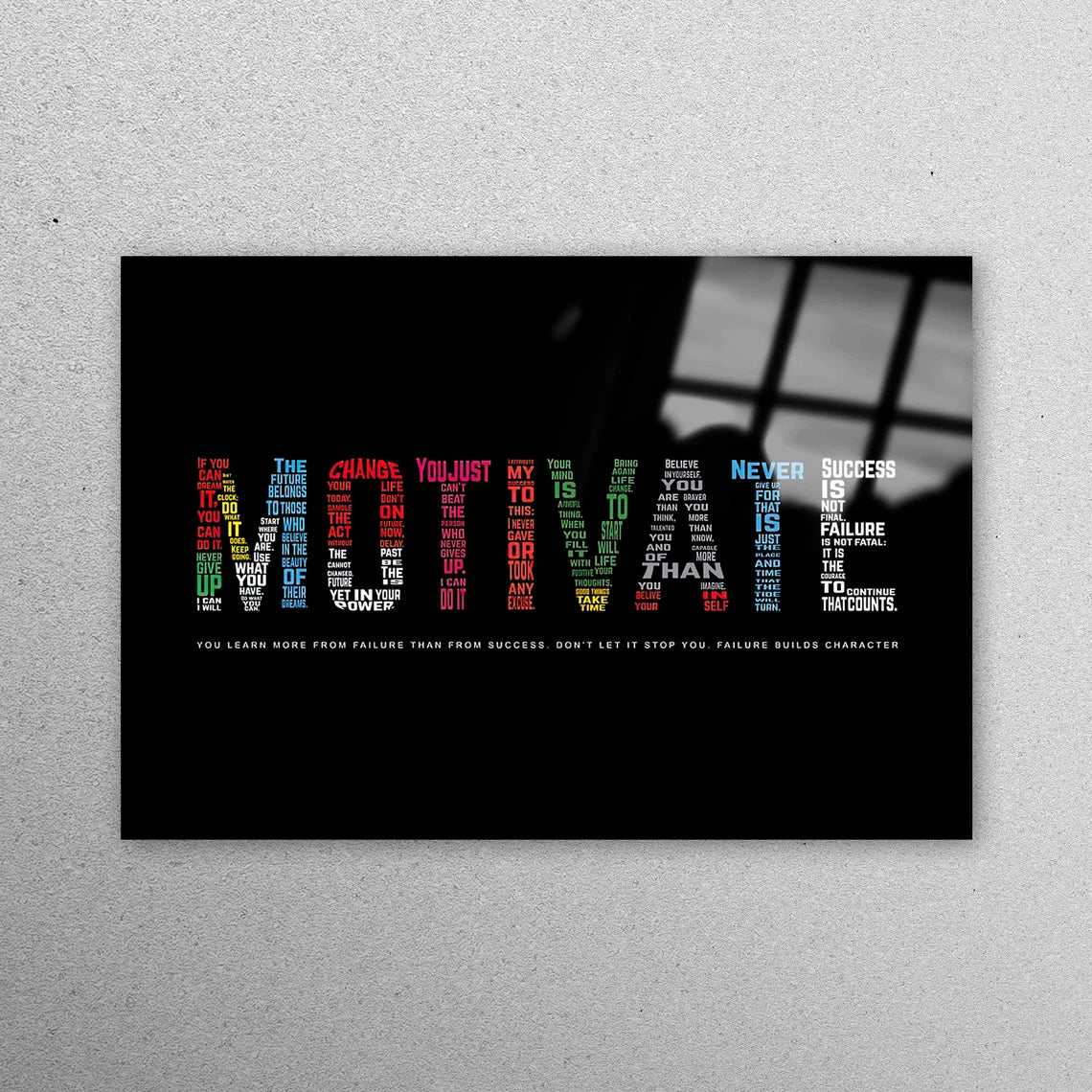 Motivate, Positive Quotes Acrylic Glass Print Tempered Glass Wall Art 100% Made in Australia Ready to Hang