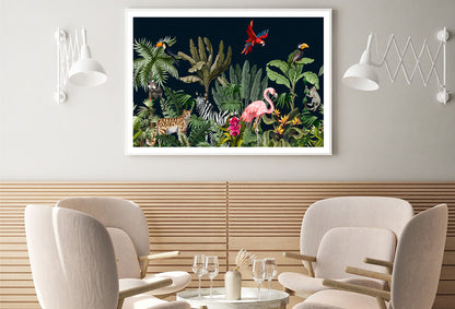 Animals in a Tropical Area Home Decor Premium Quality Poster Print Choose Your Sizes