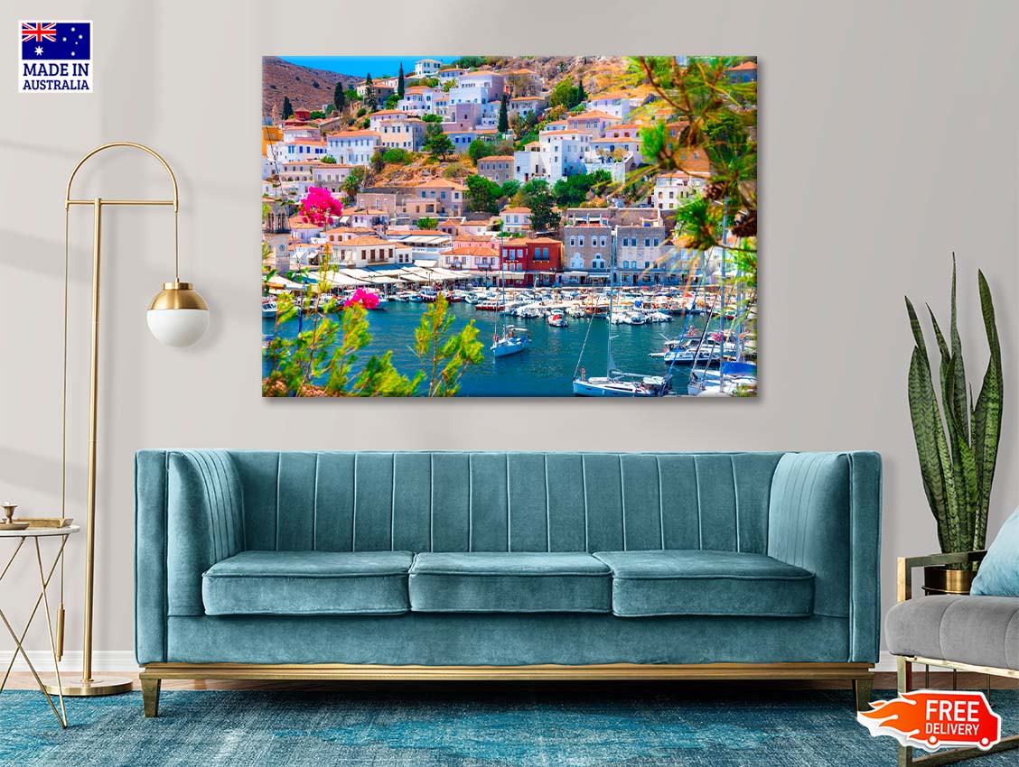 View of the Amazing Hydra Island Greece Print 100% Australian Made