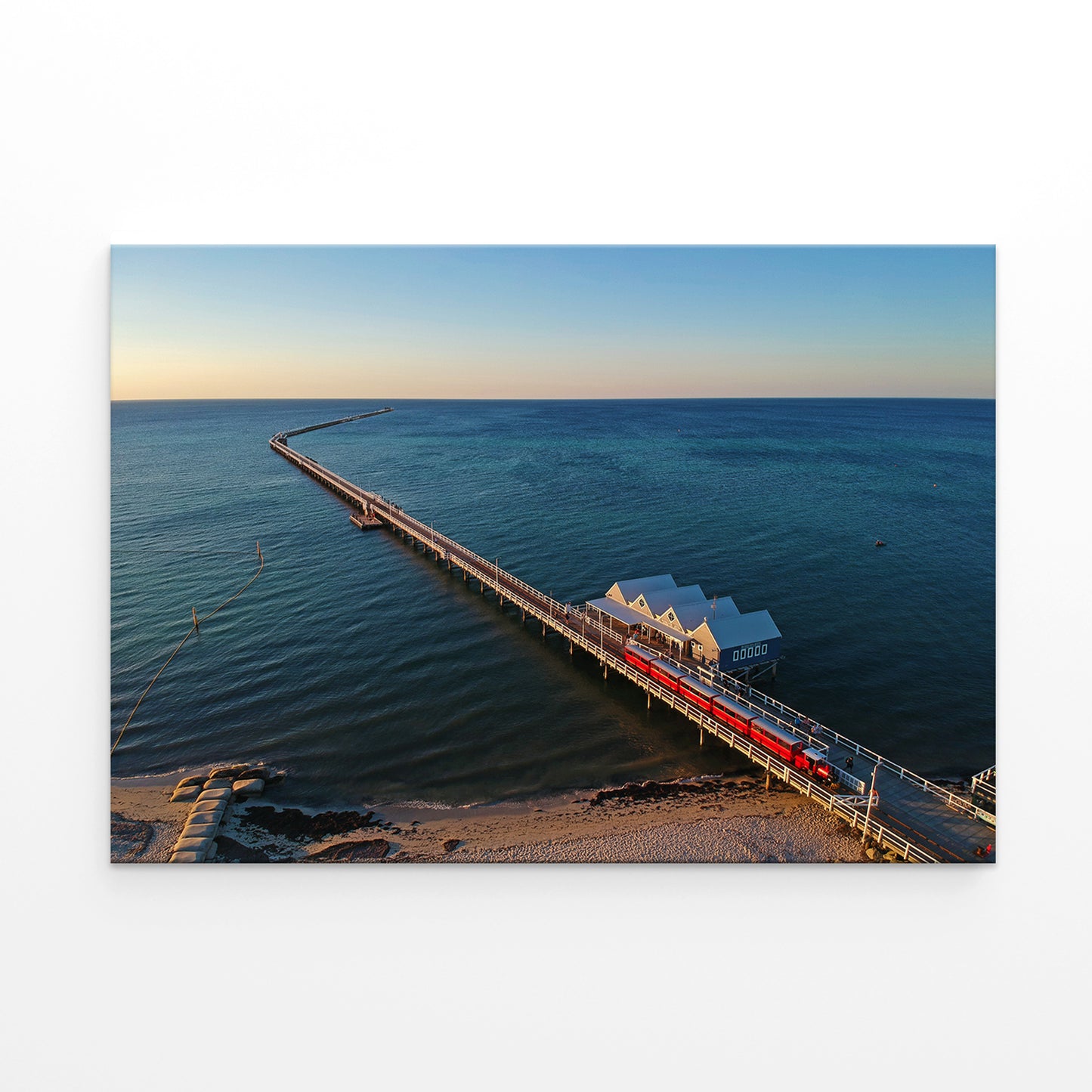 Busselton Jetty Western Australia Drone View Wall Art Decor 100% Australian Made