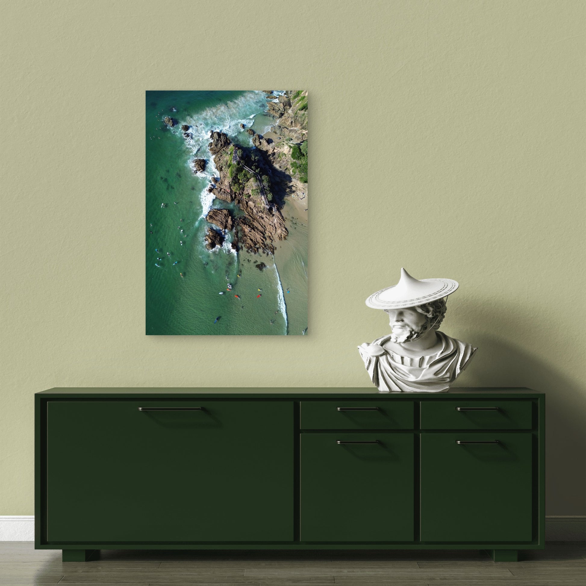 Byron Bay Beach Australia Surf Lighthouse 40x60cm Metal Print Ready to Hang - Bella Home Decor