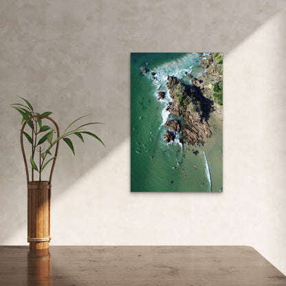 Byron Bay Beach Australia Surf Lighthouse 60x90cm Metal Print Ready to Hang - Bella Home Decor