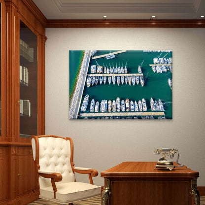 Yachts and Sailboats Docked Budva Montenegro Wall Art Decor 100% Australian Made - Bella Home Decor