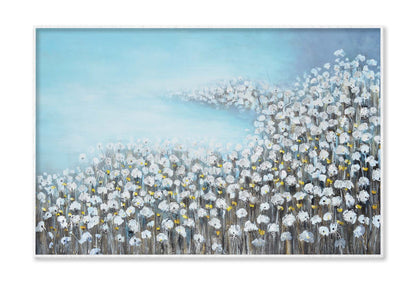 A Sea Of Flowers, Blue and Gold Wall Art Limited Edition High Quality Print