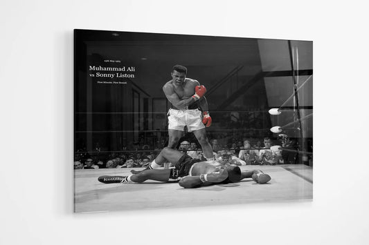 Muhammad Ali Sonny Liston first minute first round UV Direct Aluminum Print Australian Made Quality