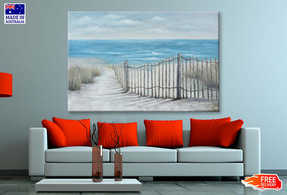 Sand With Beach Pathway Wall Art Limited Edition High Quality Print