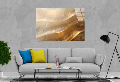 Abstract Warm Glitter Tempered Glass Printing Wall Art Australian Made Quality