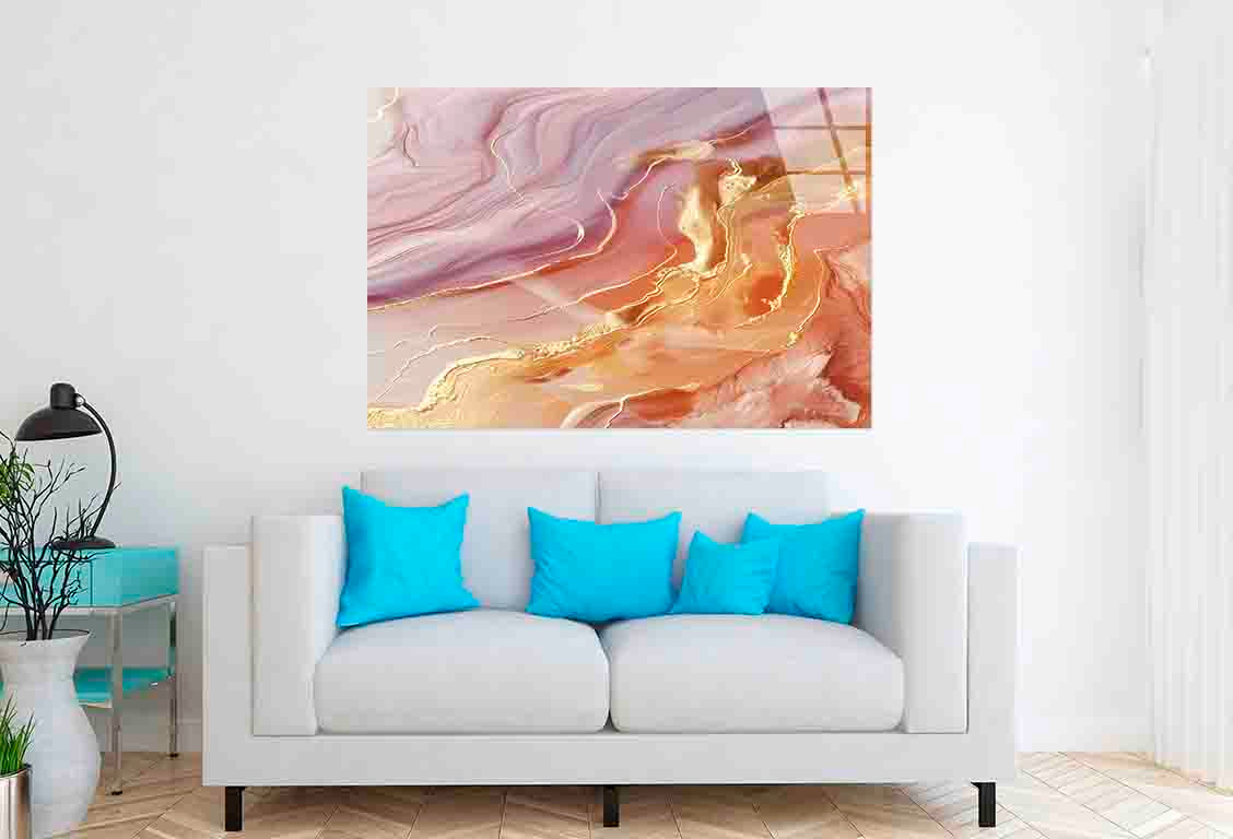 Chic Abstract Geode Art Tempered Glass Printing Wall Art Australian Made Quality