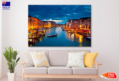 Grand Canal at Night, Venice Wall Art Decor 100% Australian Made