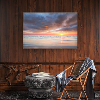 Golden Sunset over the Ocean Wall Art Decor 100% Australian Made - Bella Home Decor