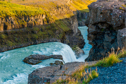 Iceland Waterfall with Rocks 90x60cm Print 100% Australian Made