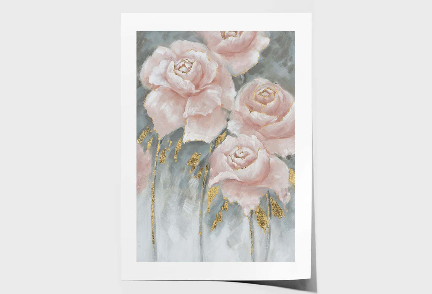 A Piece of Blooming Flowers, Pink Wall Art Limited Edition High Quality Print