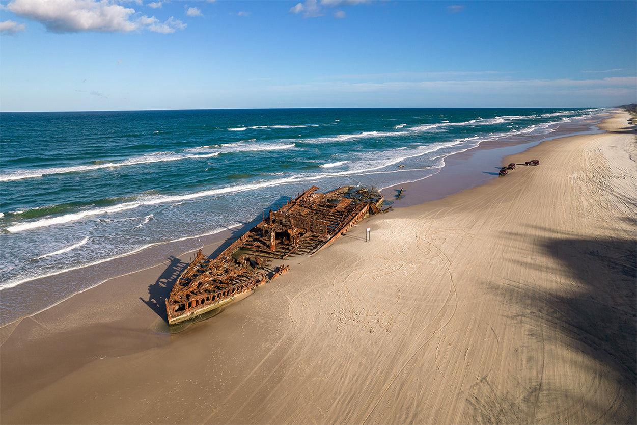 Fraser Island K’gari Queensland Shipwreck Wall Art Decor 100% Australian Made