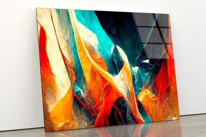 Colorful Abstract Design  Acrylic Glass Print Tempered Glass Wall Art 100% Made in Australia Ready to Hang - Bella Home Decor
