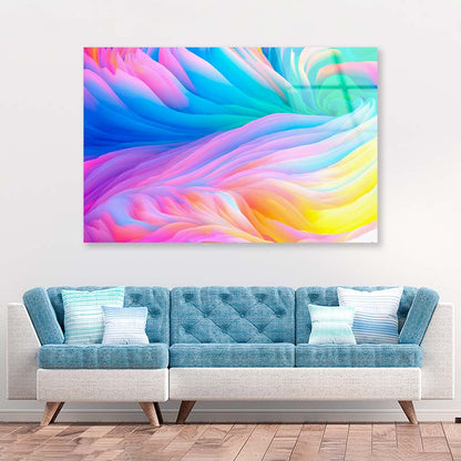 Rainbow Colors Abstract Acrylic Glass Print Tempered Glass Wall Art 100% Made in Australia Ready to Hang