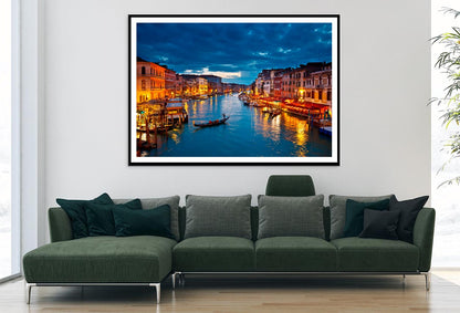 Grand Canal at Night, Venice Home Decor Premium Quality Poster Print Choose Your Sizes - Bella Home Decor