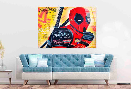 Edgy Crimson Street Art Tempered Glass Printing Wall Art Australian Made Quality - Bella Home Decor