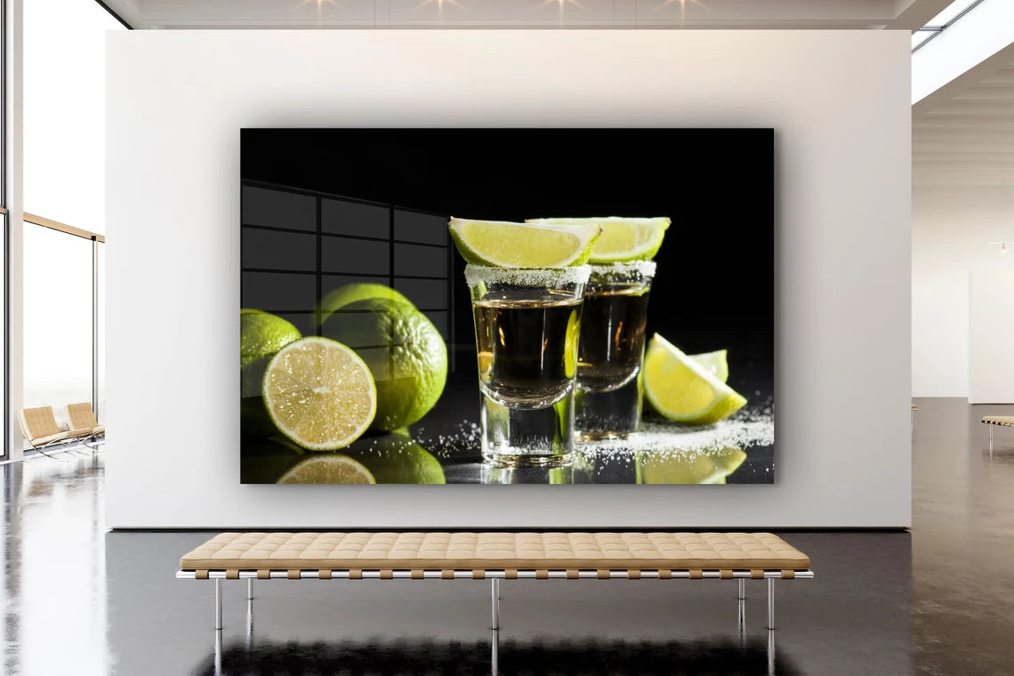 Tequila Shots & Lemons UV Direct Aluminum Print Australian Made Quality