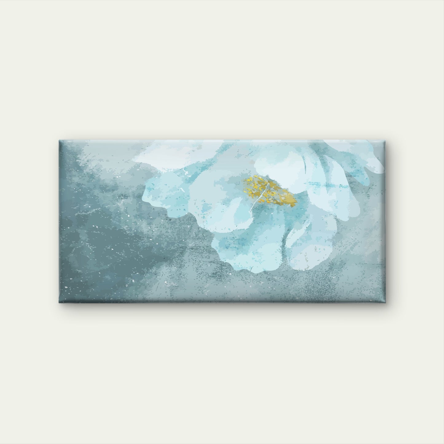 Light Blue Peony Flower Blossom Wall Art Canvas Office Home Framed 120x60cm