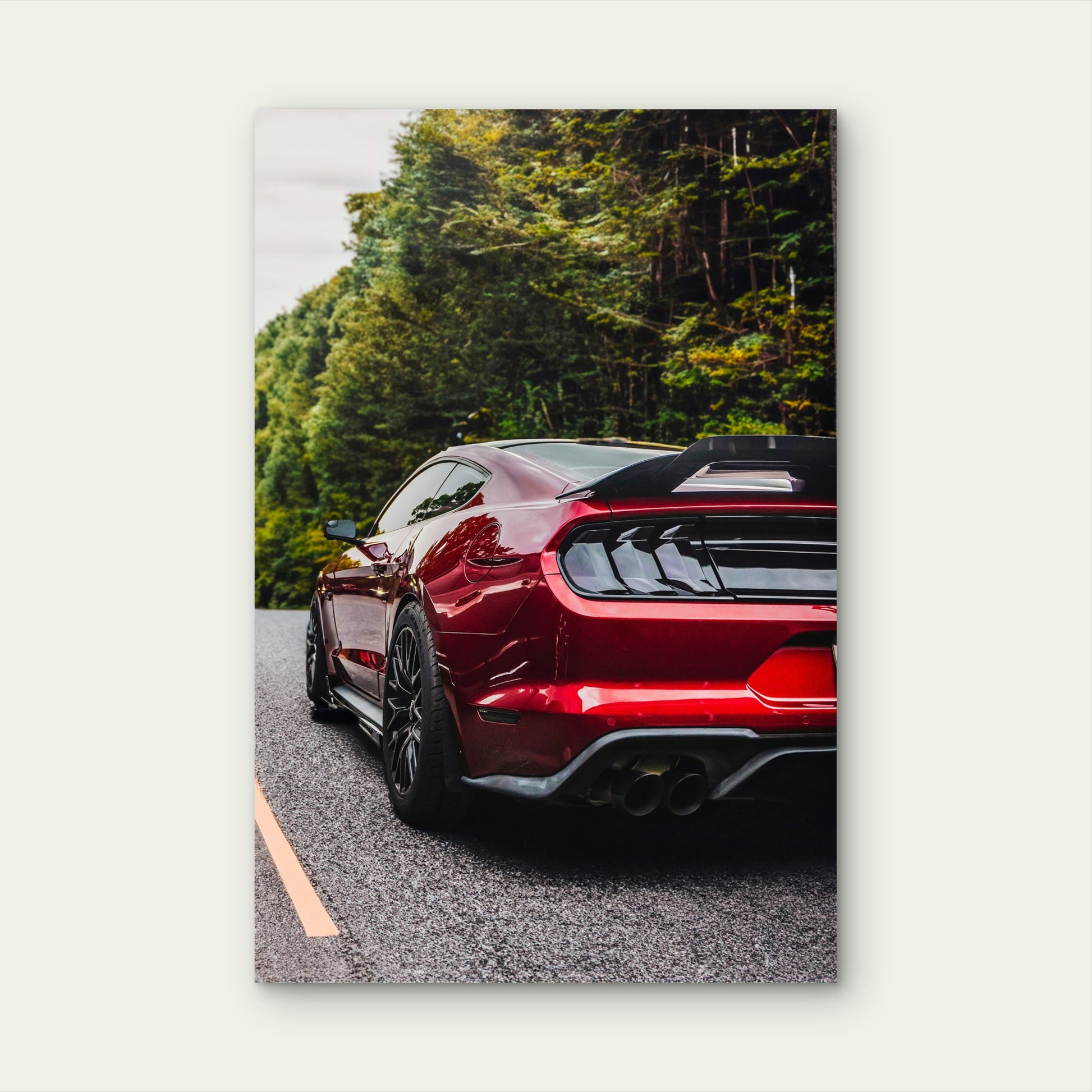 Ford Mustang Shelby GT500 Red Muscle 40x60cm Metal Print Ready to Hang