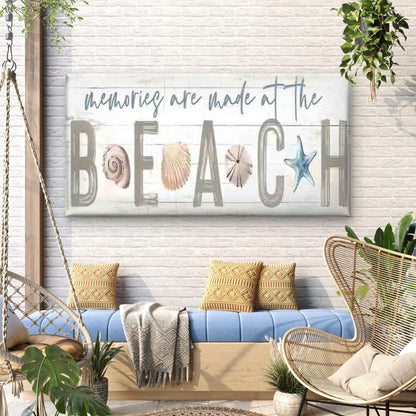 Memories at the Beach Wall Art Canvas Office Home Room Framed 120x60cm