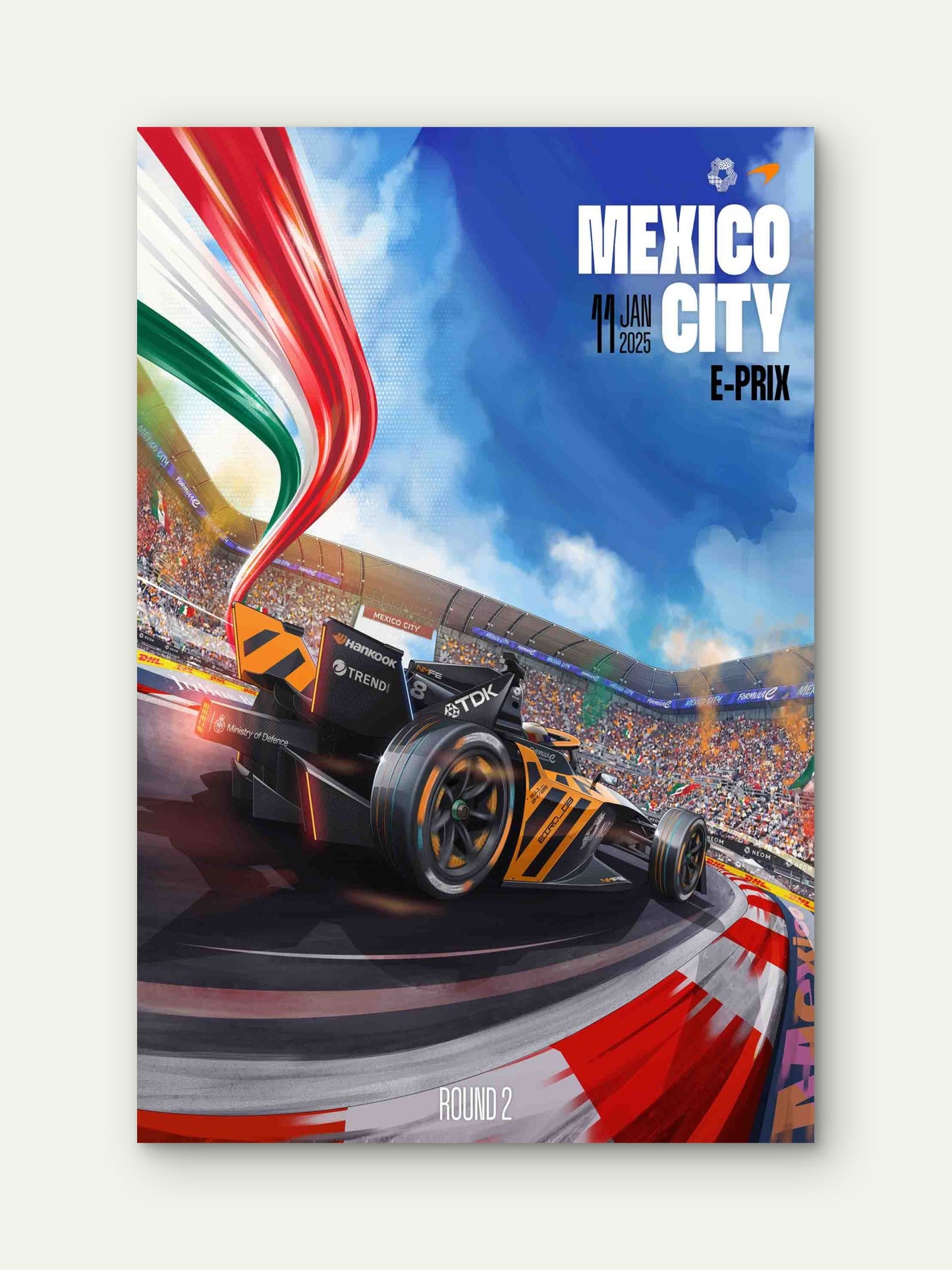 Stadium Racing Circuit 40x60cm Metal Print Ready to Hang