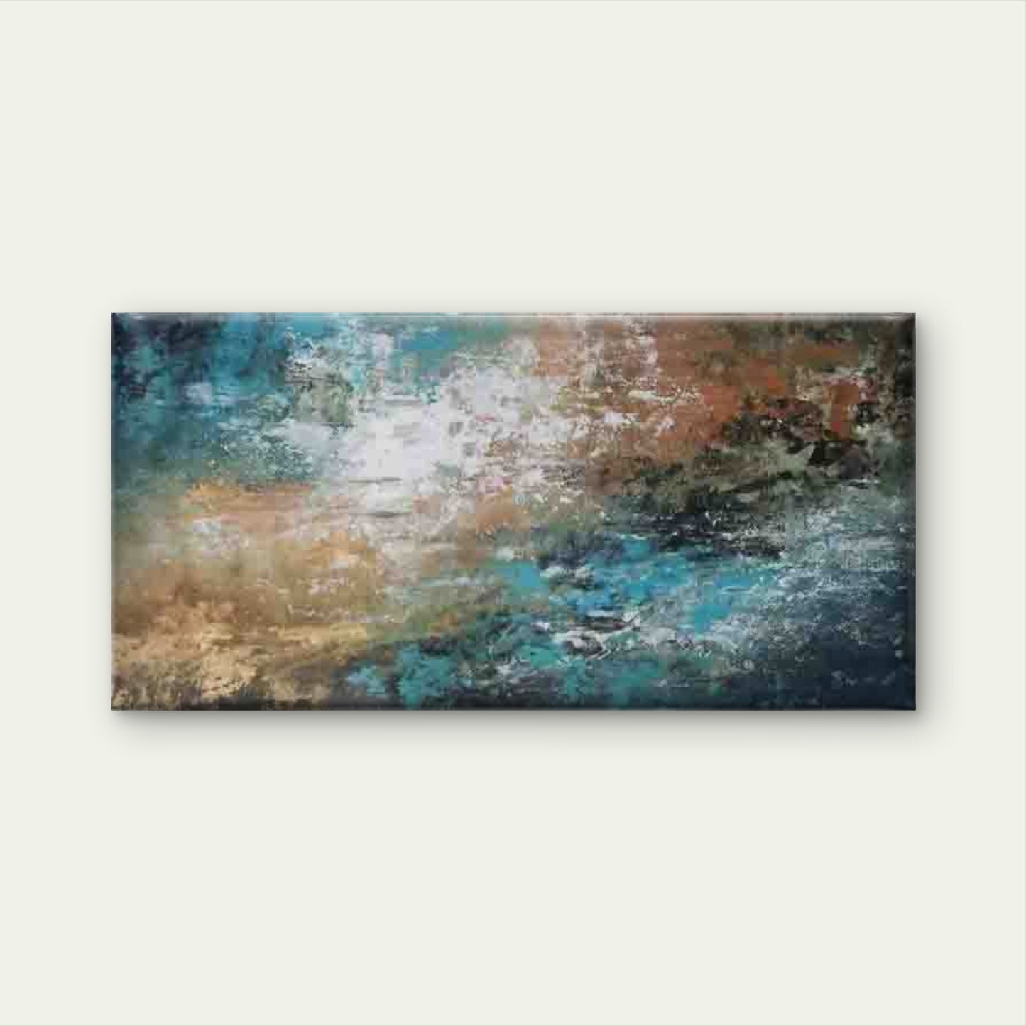 Abstract Painting with Vibrant Wall Art Canvas Office Home Room Framed 120x60cm - Bella Home Decor