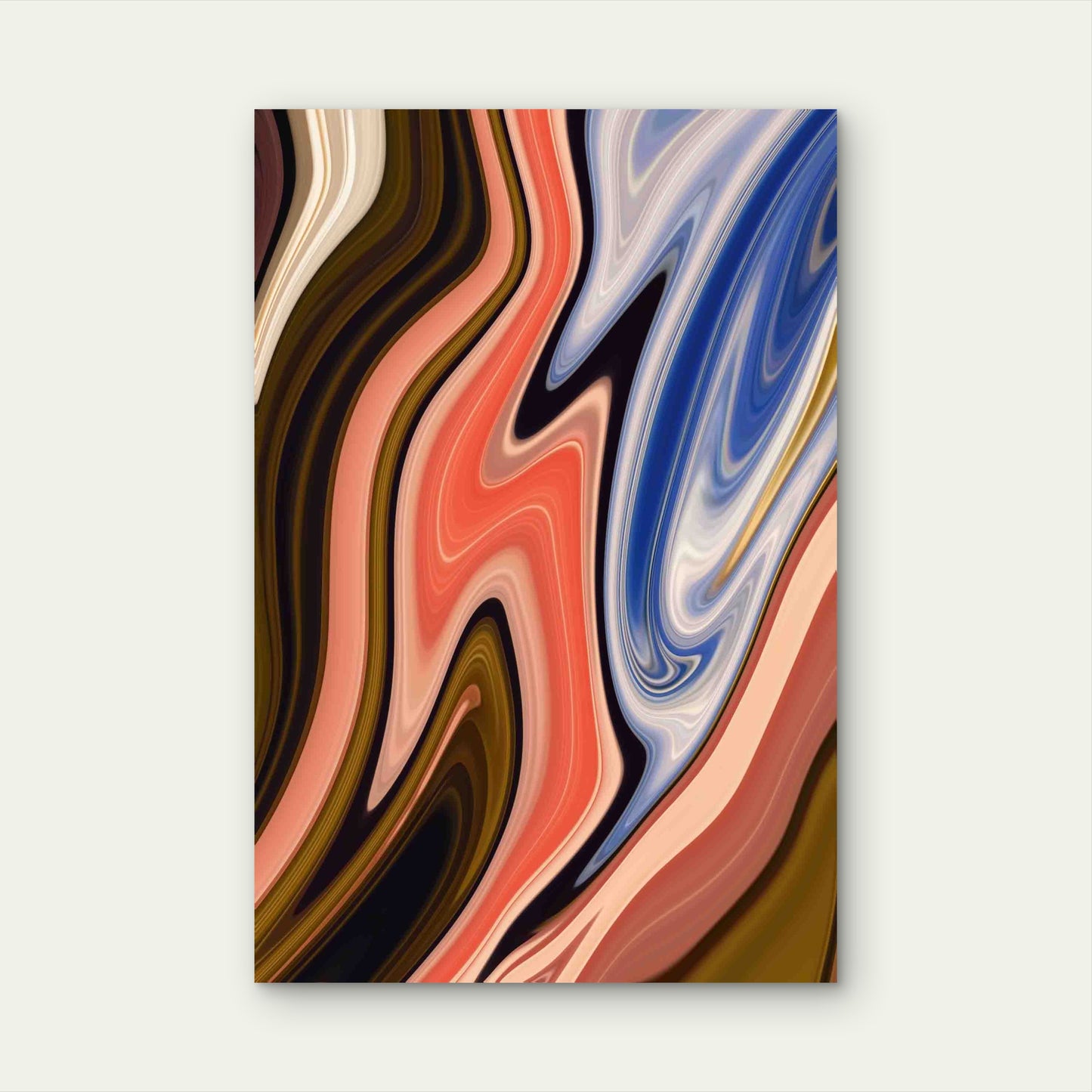 Beautiful Abstract Colors Metal Print Ready to Hang