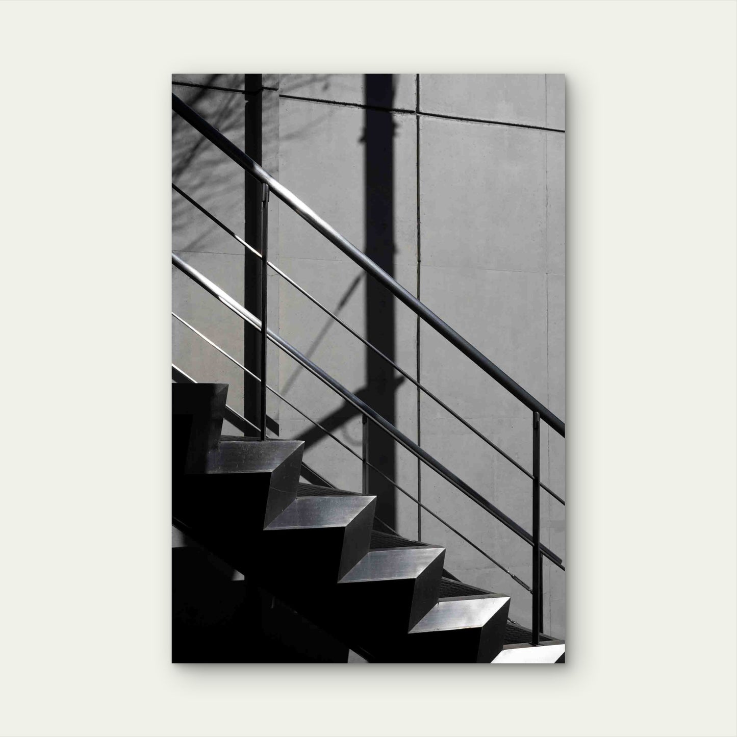 Abstract City Building Shadows 60x90cm Metal Print Ready to Hang