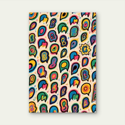 Abstract Colorful Patterns 60x90cm Metal Print Ready to Hang
