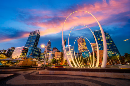 Elizabeth Quay Park Perth City Wall Art Decor 100% Australian Made