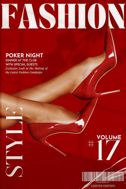 Glamorous Red High Heels Fashion Magazine Art Fashion Home Decor Premium Quality Poster Print Choose Your Sizes - Bella Home Decor