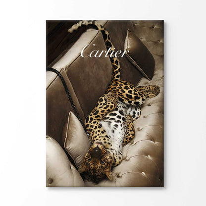 Bella Home Luxury Fashion Leopard Wall Art Print Canvas Ready to hang